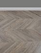 Grey chevron laminate with taupe wall