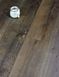 Long Plank Distressed Dark Wood Flooring