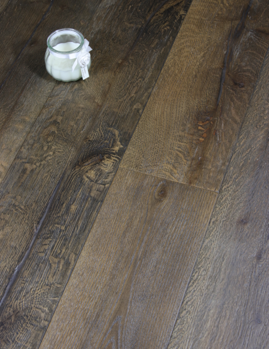 Dark Reclaimed Wood Flooring, Distressed Grey Oak Laminate Flooring